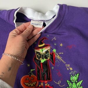 Vintage 90s Halloween witch crewneck